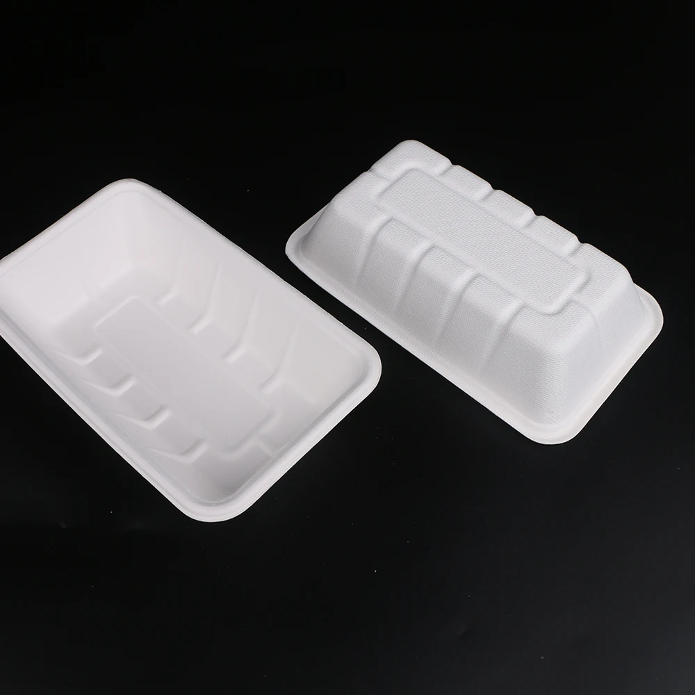 Customized biodegradable eco friendly disposable food fruit paper tray