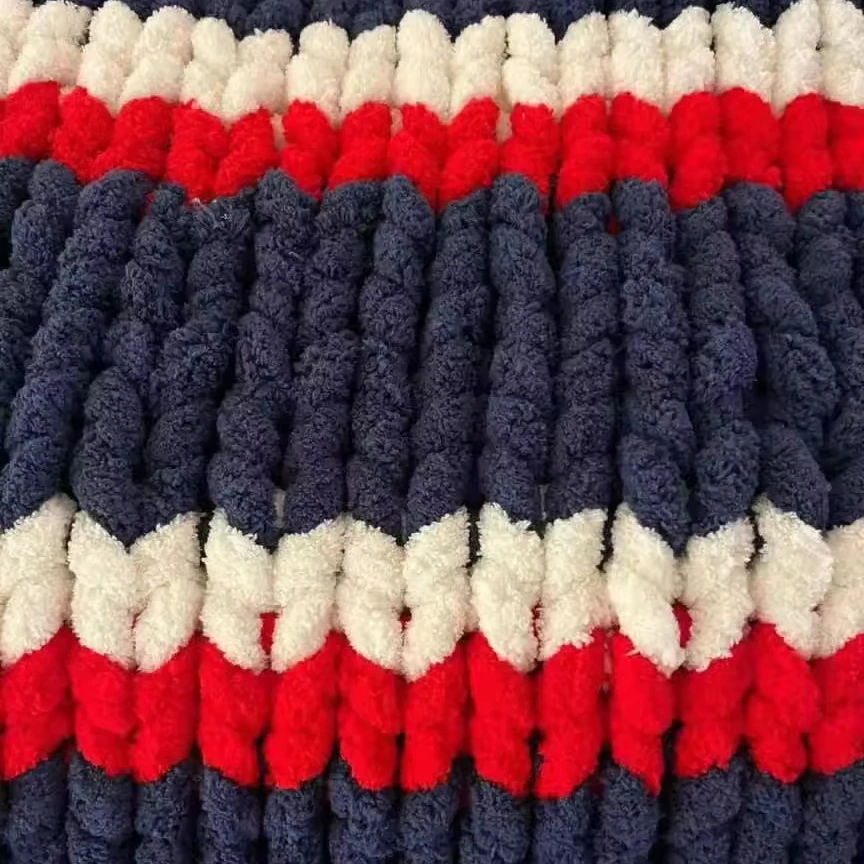 custom personalized chunky 100% organic knitted handmade blanket for kids