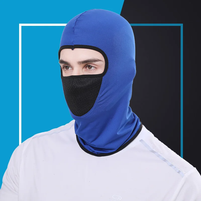 outdoor windproof cycling Lycra soft balaclava headgear beanie one hole face hooded CS mask full cover headwear bandana for men