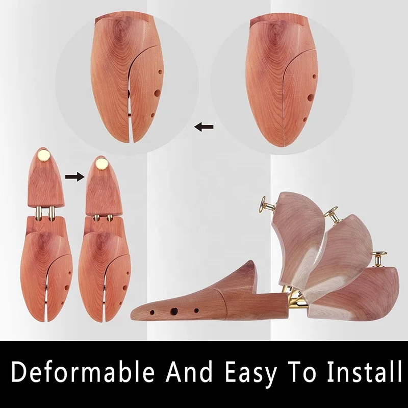 Factory Wholesale Audit Cedar Wood Shoe Stretchers Adjustable Shoetree Cedar Wooden Shoe Tree