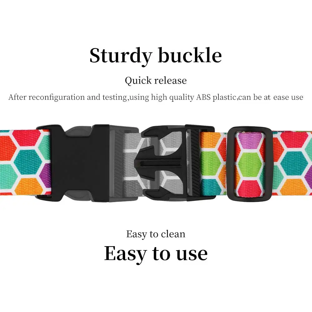 Wholesale top quality  luggage accessories adjustable polyester travel suitcase straps with Sturdy Buckle Anti-burst belt