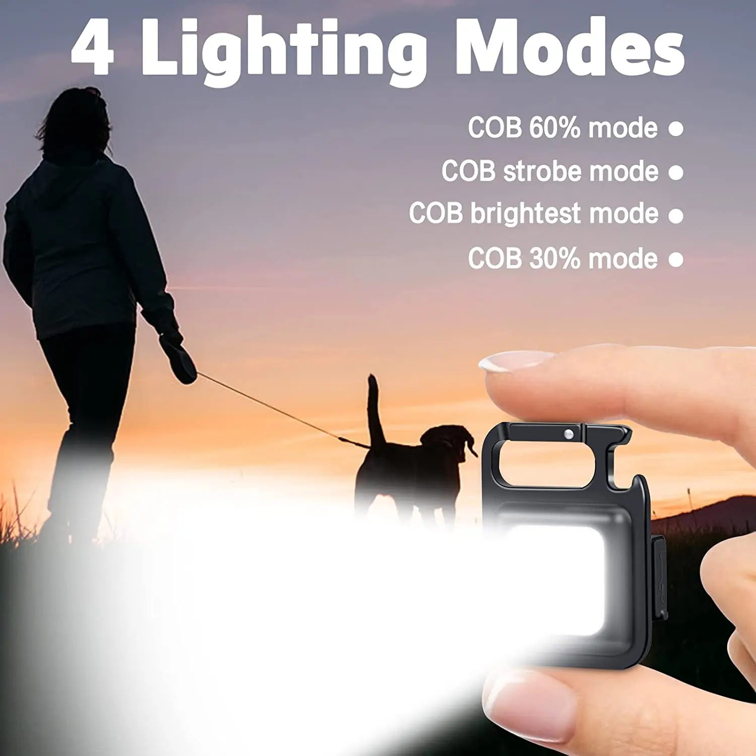 Free Samples Mini Portable Pocket USB Rechargeable Flashlight for Camping LED COB Keychain Working Light