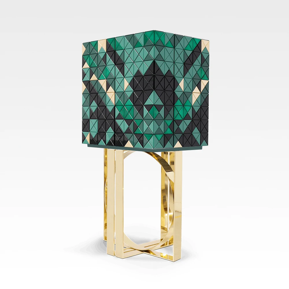 Italy royal design Luxuryrooms modern furniture green mosaic Best Price wine cabinets for home light luxury wine cabinet