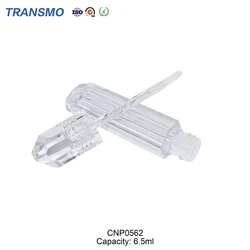 Customized lip gloss tube low moq 6.5ml crystal lip gloss tube private label 6.5ml unique lip gloss tubes with brush