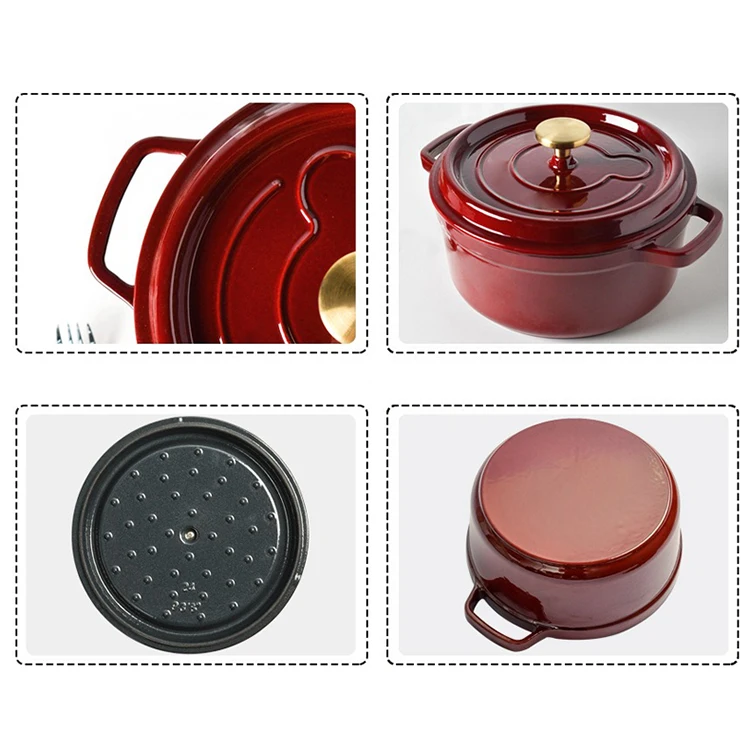 Best Sale Home Kitchen 3.7L Oval Cast Iron Enamel Dutch Ovens