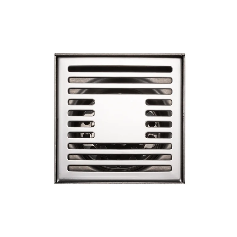Outlet square toilet strainer washing machine kitchen anti-odor sus304 core bathroom shower cover stainless steel floor drain
