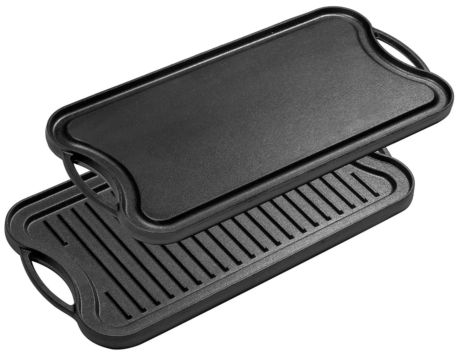 Cast Iron Cookware BBQ Reversible Grill Pan Plate Cast Iron Griddle Pan