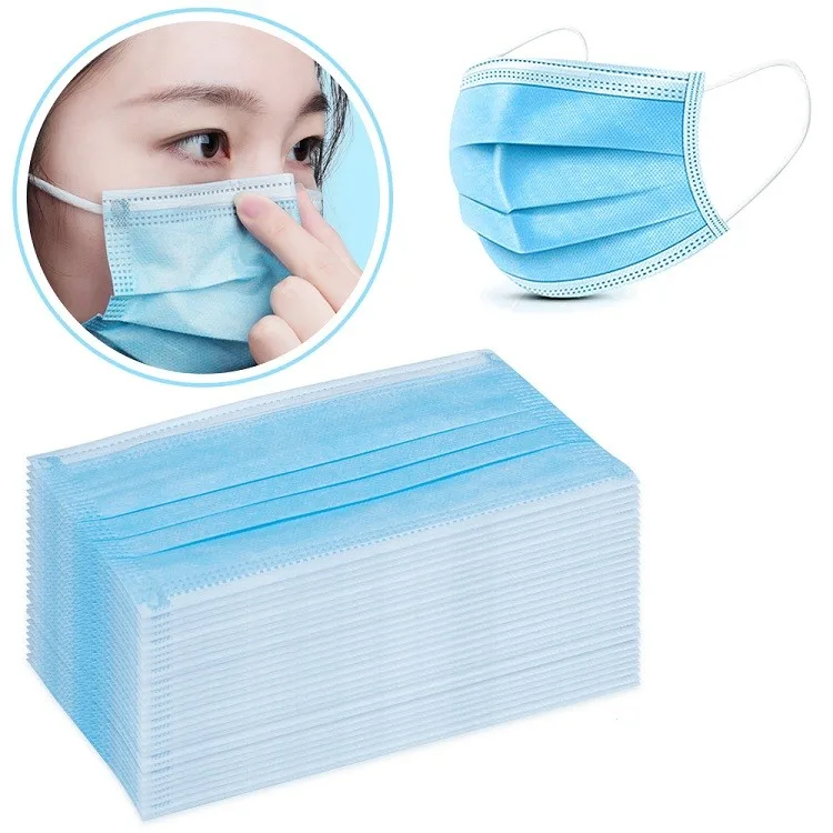 Wholesale 2023 50Pcs FFP2-mask Custom Protective Surgical Maskss Non-woven Facemask 3 Ply Level 3 Medical Disposable Face Mask