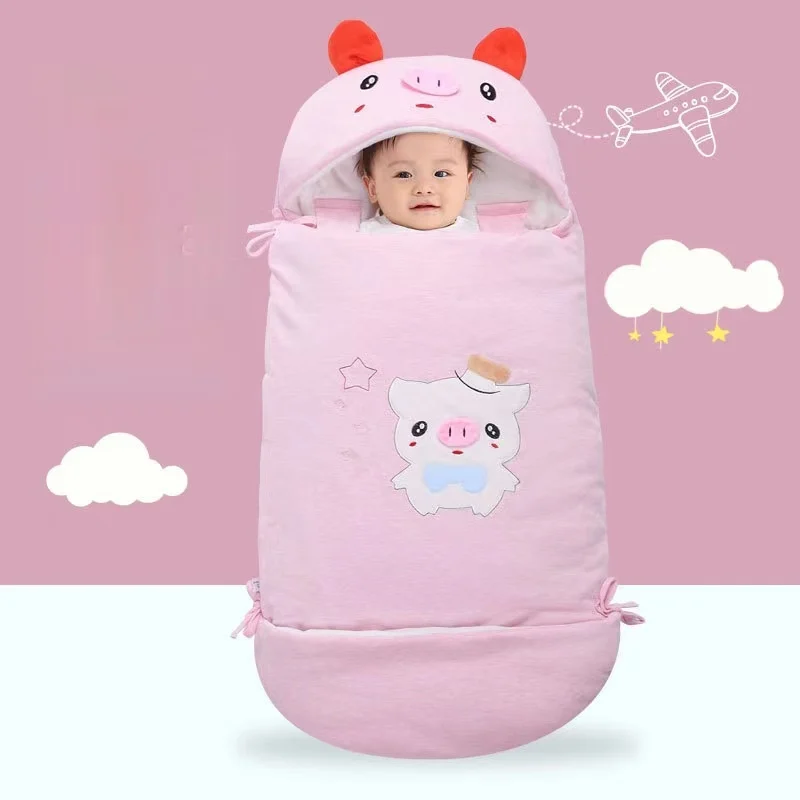 Baby products baby sleeping bag pure cotton autumn and winter thickened sleeping bag baby anti kick quilt