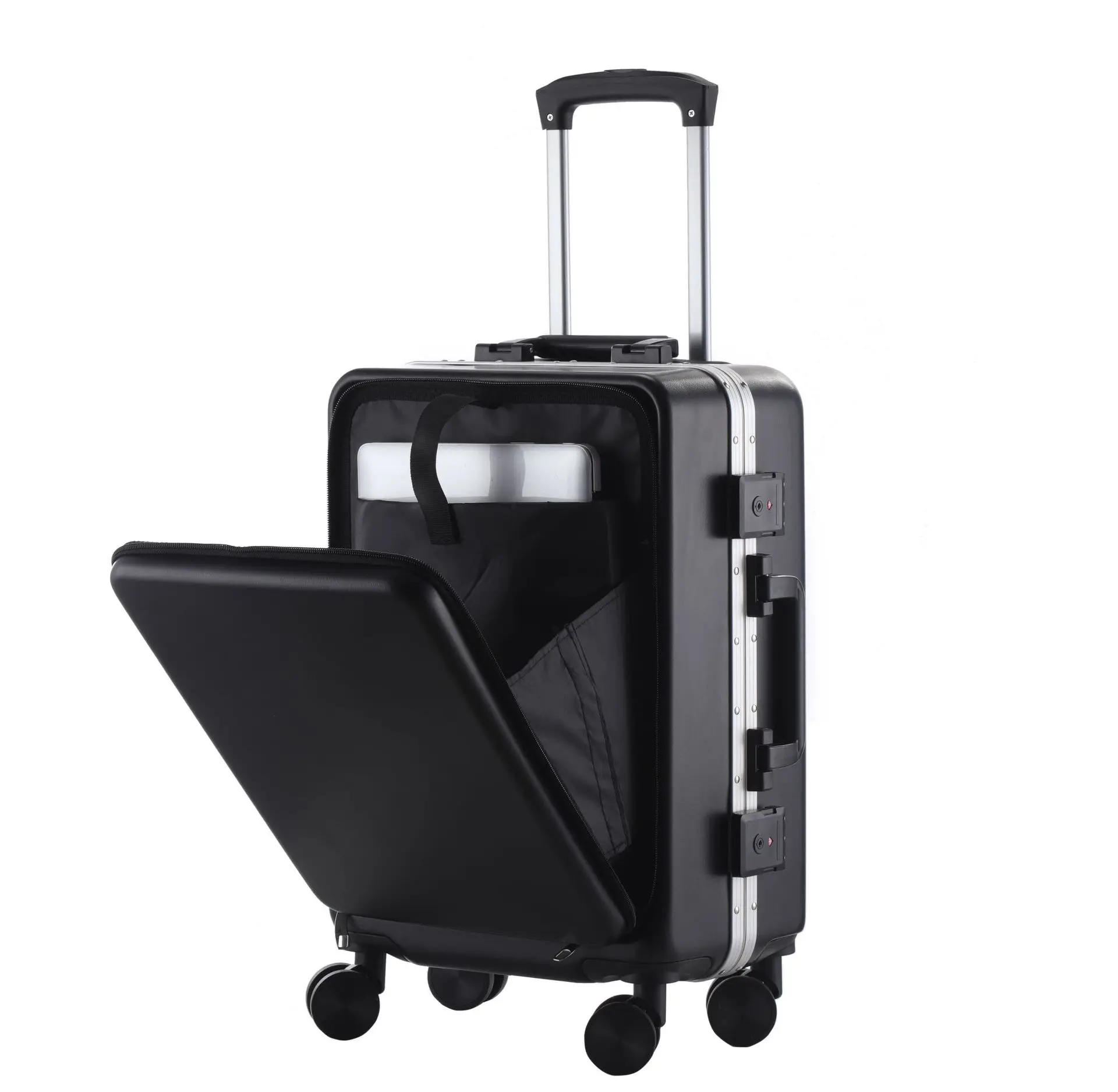 Luxury Customize Password luggage Hard Magnesium Alloy Travel Carry On Luggage aluminum suitcase