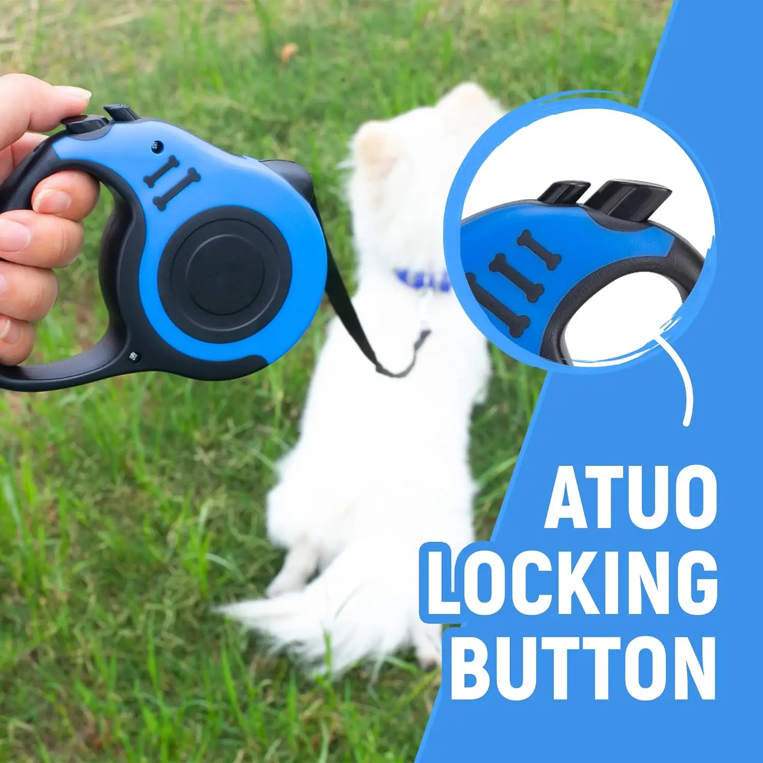 3 Or 5 Meters Retractable Automatic Durable Dog Tapes Leash With No Slip Handle