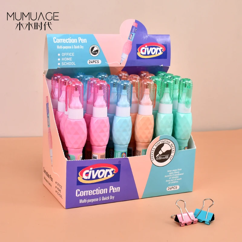 Office Home School Correction Pen Fluid multi-purpose Quick Dry Special Soft Fine Metal tip 0.02mm
