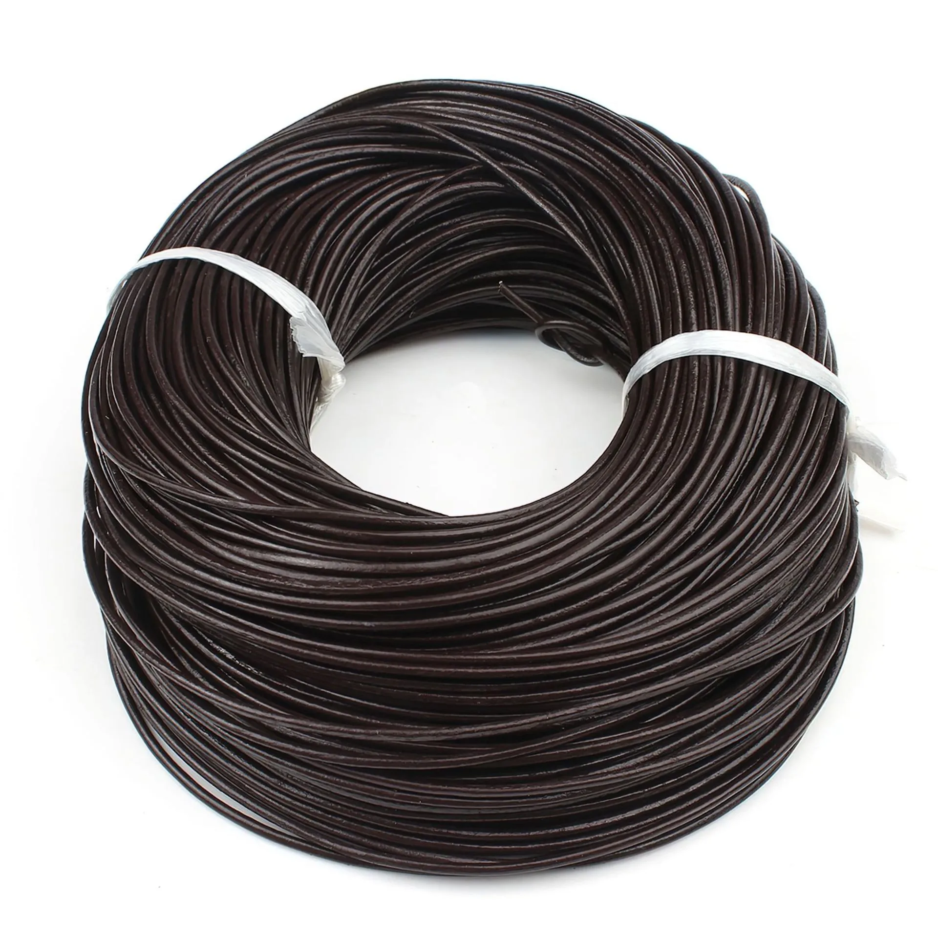 Genuine Leather Cord cowhide leather round Rope Full Grain DIY 100PCs/Bag 1735394