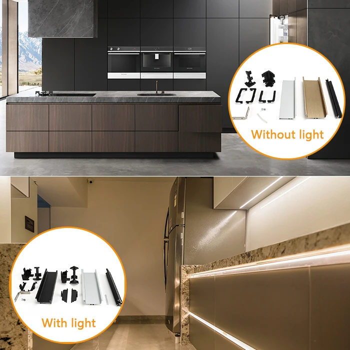 Morden Kitchen Led Alu Aluminium Gold Profile Handle Kitchen J Aluminium Gola Profile J Profile Handle
