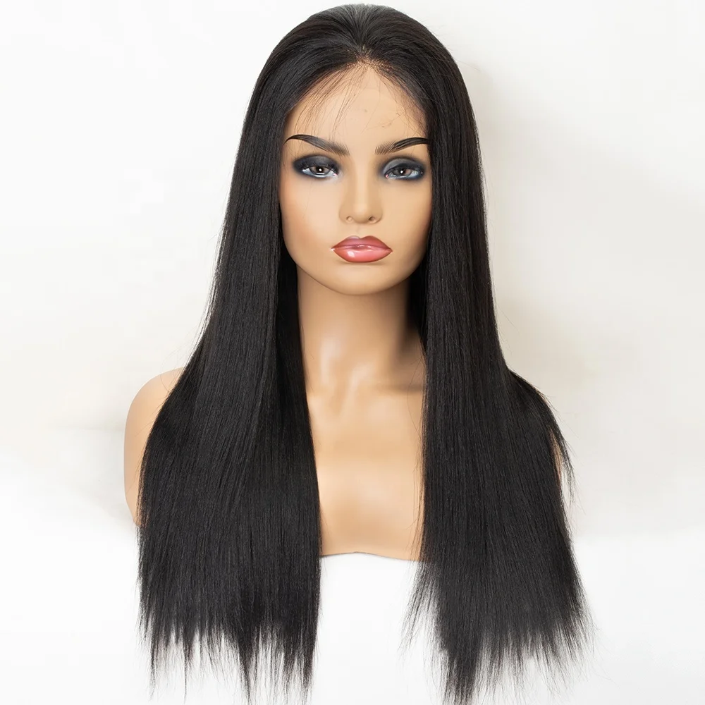 High Quality Wholesale Pure Human Hair HD Lace Raw Indian Women Hair Ponytail Lace Front Wig