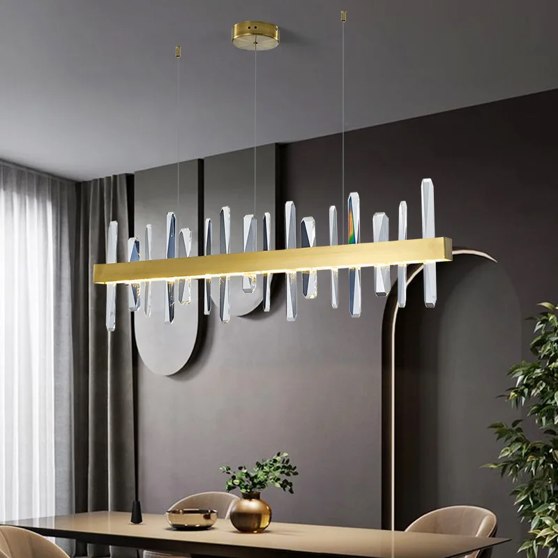 Wholesale Modern Indoor Living Room Dinning Room Oval Decoration Stainless Steel Crystal Led Chandelier Pendant Lamp