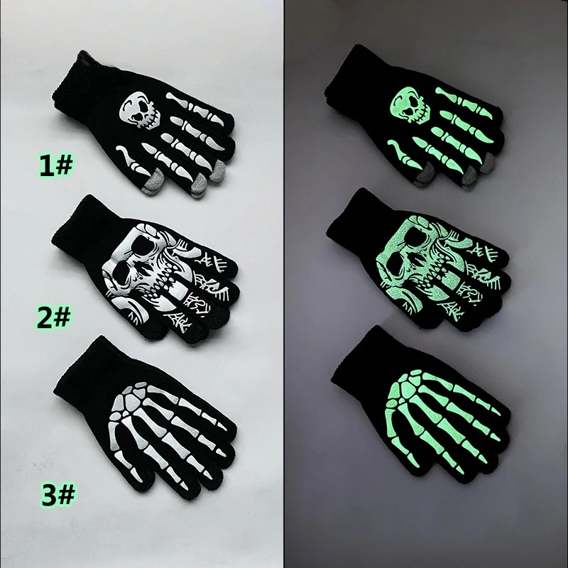 Halloween Glow-in-the-Dark Gloves Horror Experience Essential Horror Role-Playing Gloves Role Playing Photo Props