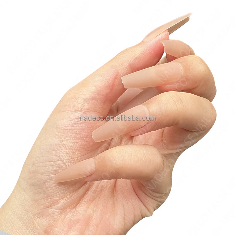 NADECO False nail system Full coverage capsule gel x colored Fake nail tips suppliers gel x beach nails