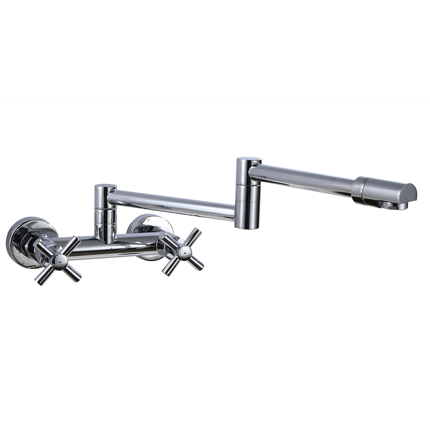 China factory import wall mounted watermark rotatable kitchen cross handle taps industrial sink wash hand commercial  faucet
