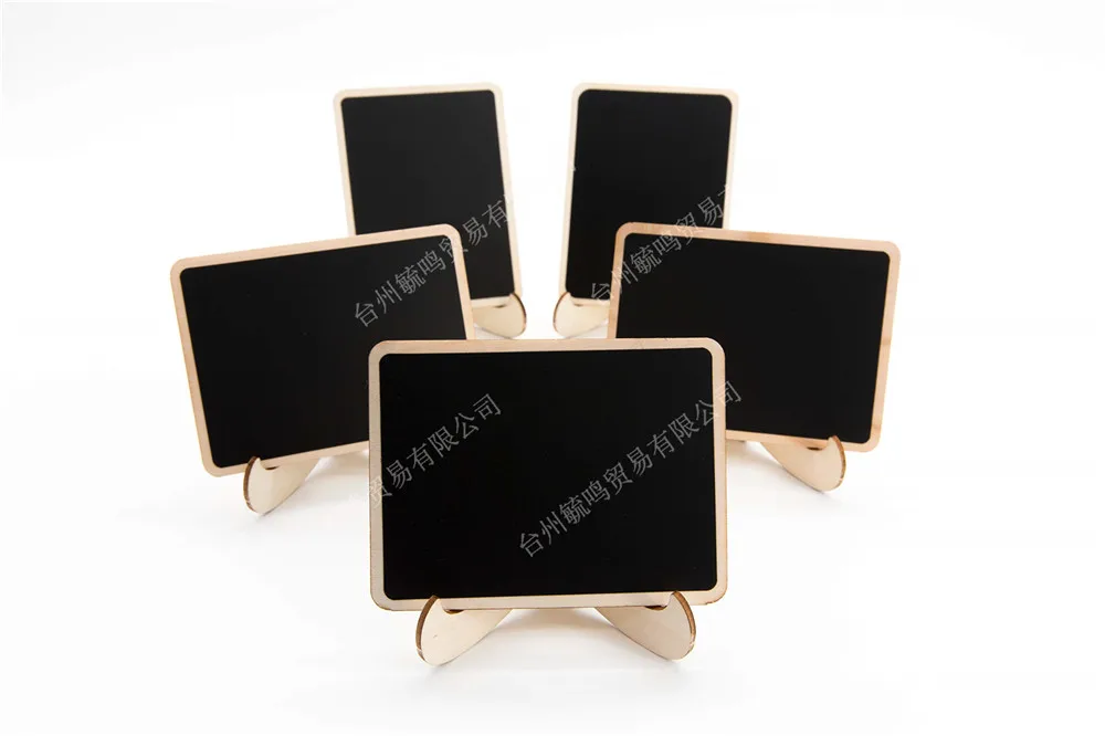 Mini Chalkboard Signs, Small blackboard Labels with Easel Stand, Wooden Blackboard for Table Numbers