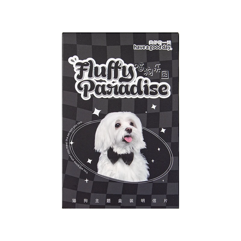 Mr. Paper 4 Design 20Pcs/Box Postcard Kawaii Animal Series Colorful Cartoon Cat and Puppy Postcard for Kid DIY Decoration