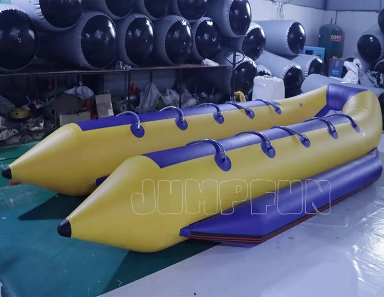 2024 adults double lane banana boat 10 passenger inflatable two lane boat 10 seats catamaran boat