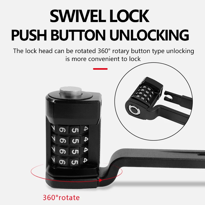 SENDE  Heavy Duty Folding Combination Portable anti-theft padlock Safe Cycling Accessories folding lock adult BIKE Lock