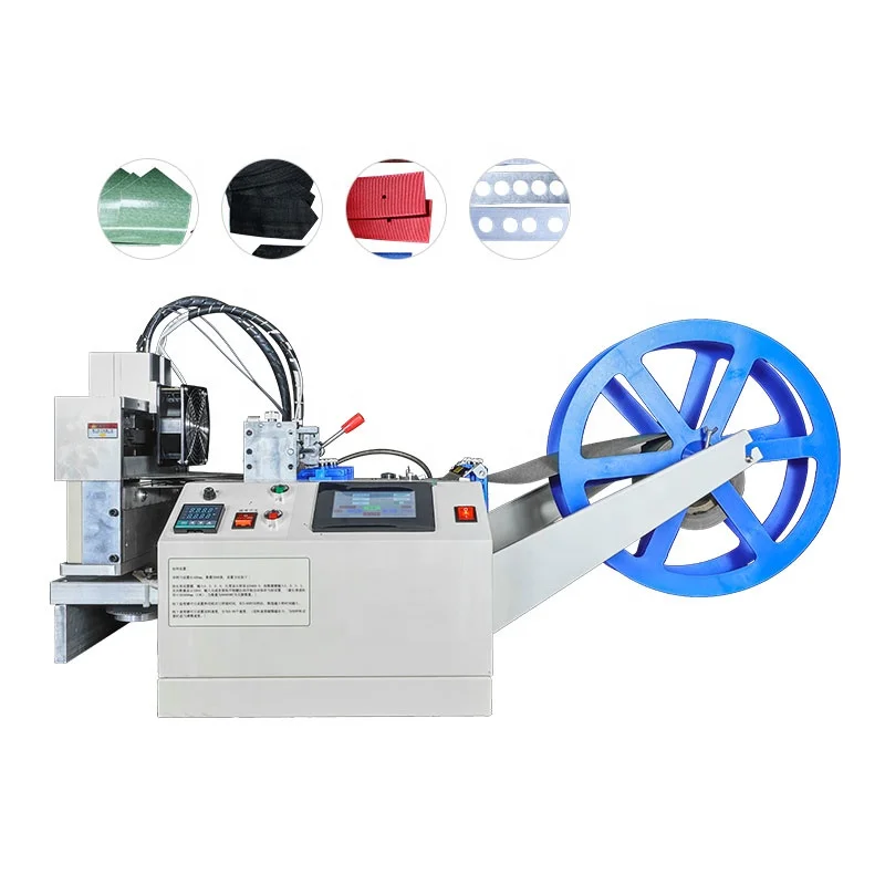 TR-LH201 Webbing Cutting Machine Automatic Hot and Cold Tape Cutter for Elastic Band Self Adhesive Tape Ribbon Zipper