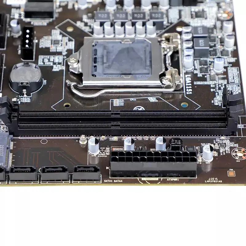 B250 BTC-12P материнская плата оснащена G4400 / G3900 процессор 2 * DDR4 слот и максимальный объем памяти объемом до