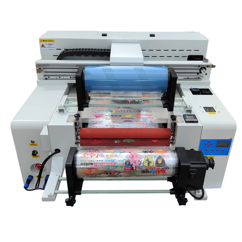 UV dtf phone case printing machine labeling machined for sticker logo A3 size roll-flat printer