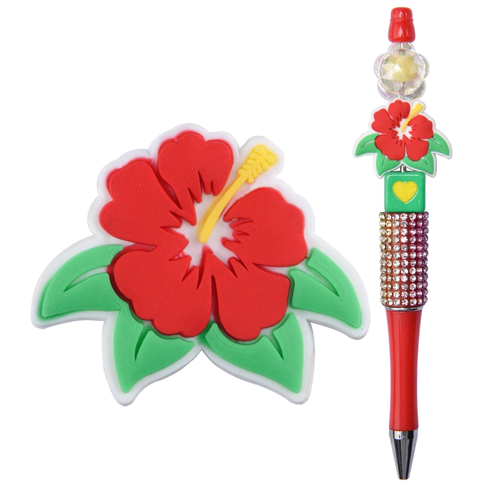 Wholesale custom cartoon cc cow coffee mugs Silicone focal bead animal shape focal beads cartoon character silicon bead for pens