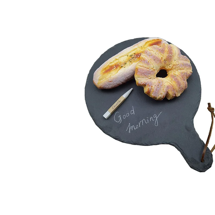 
Fashion Trend Natural Slate Serving Paddle Cheese Board and Platter For Pizza 