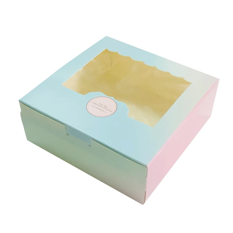 Custom Paperboard Wholesale Gift Grade Food Bakery Food Cake Chocolate Packaging Printing Cookies Pastry Boxes with Window
