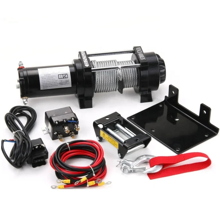 Portable 3000lb mini 12v 12 volt 24v car boat anchor motor Electric Winch