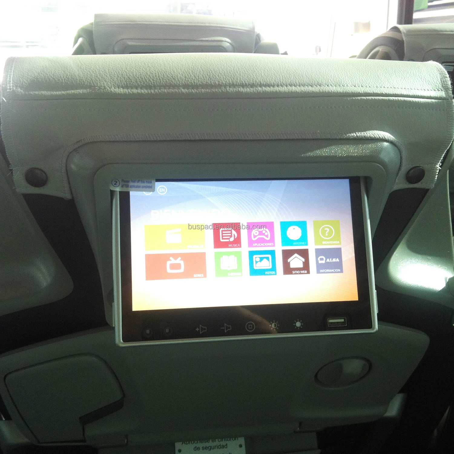 LTIME 7 Inch Seat Back android monitor  Buspad for Bus VOD entertainment system with wifi headrest LCD tft touch screen