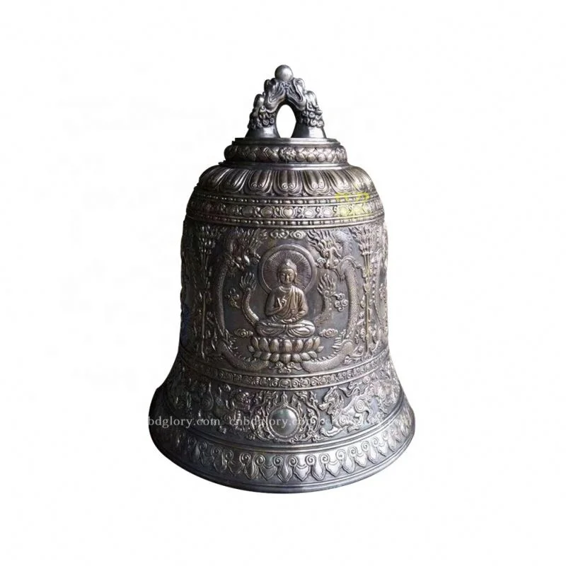 Outdoor Temple Garden Decor Sculpture Metal Crafts Bronze church Bell