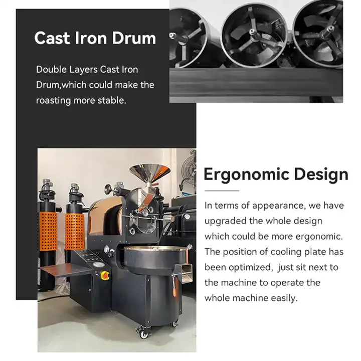 Yoshan Gas 5kg Machine 15kg Probat 1kg 2kg Electric Commercial Sample Toaster Coffee Roaster