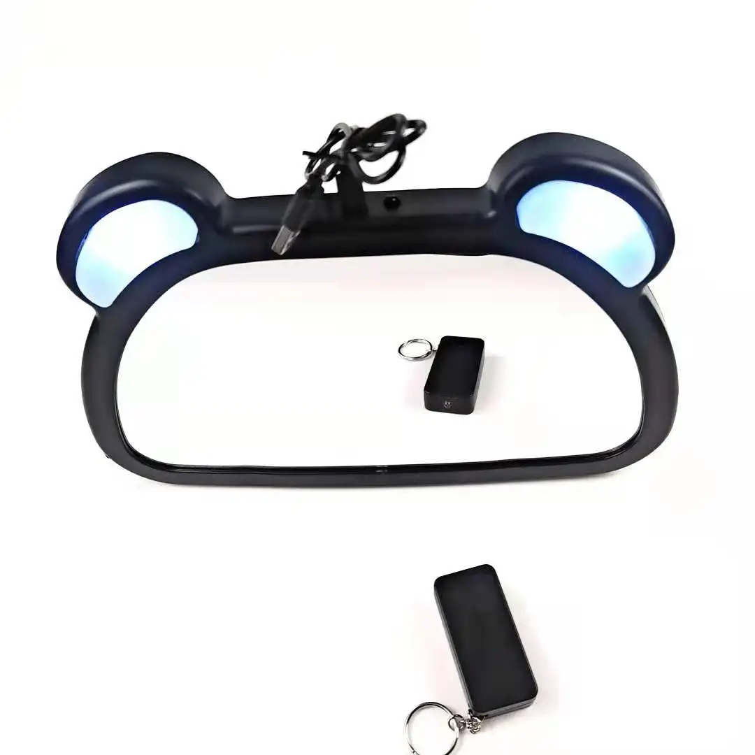 Baby Car Mirror with Light, Innokids Dual Mode LED Lighting by Remote Control, Clear View of Infant in Rear Facing Back Seat Whi