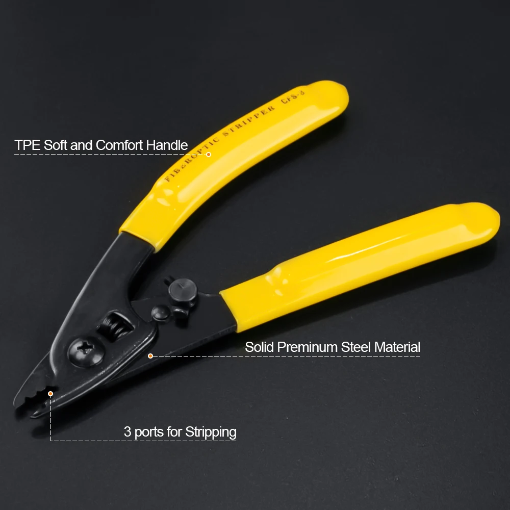 Fiber Optical Stripper CFS3/CFS2 Cable Cutting Plier for Simplex and Duplex OM2 OM3 OM4 OM5 Fiber Cable Stripping