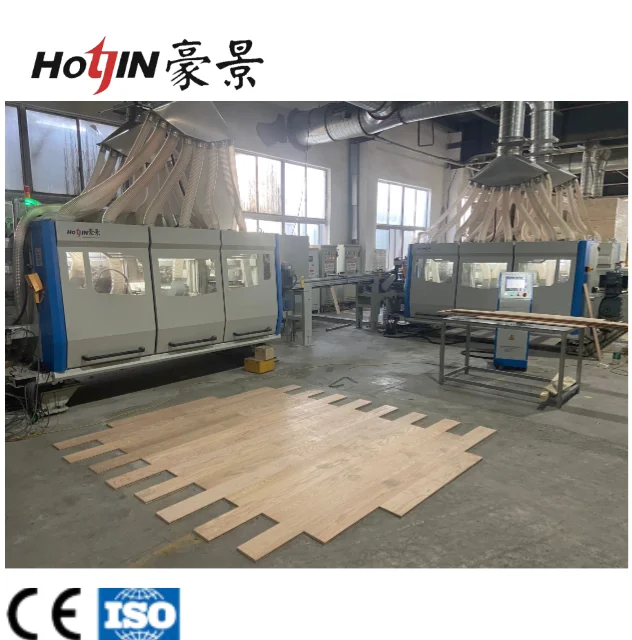 Engineered flooring double end milling machine processing line