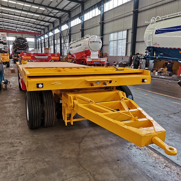 Best Price Tri-axles Drawbar Towing Dolly 45Tons Flatbed Container Full Semi Trailer