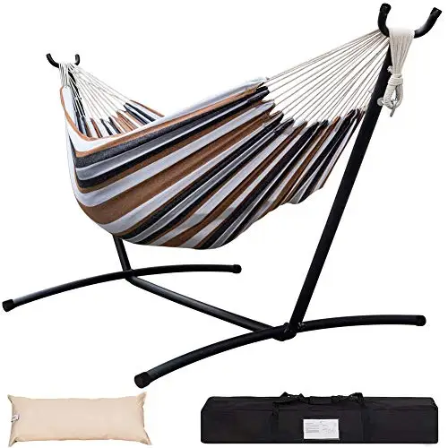 Danlong luxury double person travel outdoor patio brazil hammock hiqh quality hamaca colgante with stand
