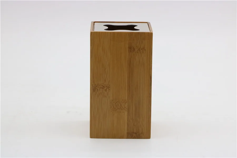  Modern European Style Household 4 Pieces Bamboo Lid Plastic Bathroom Sets bamboo bathroom set gift