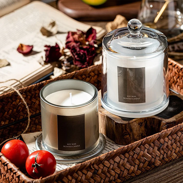 Luxury Scented Candles Soy Wax And Fragrance Oils Aromatherapy Aroma Candles with Glass Jar