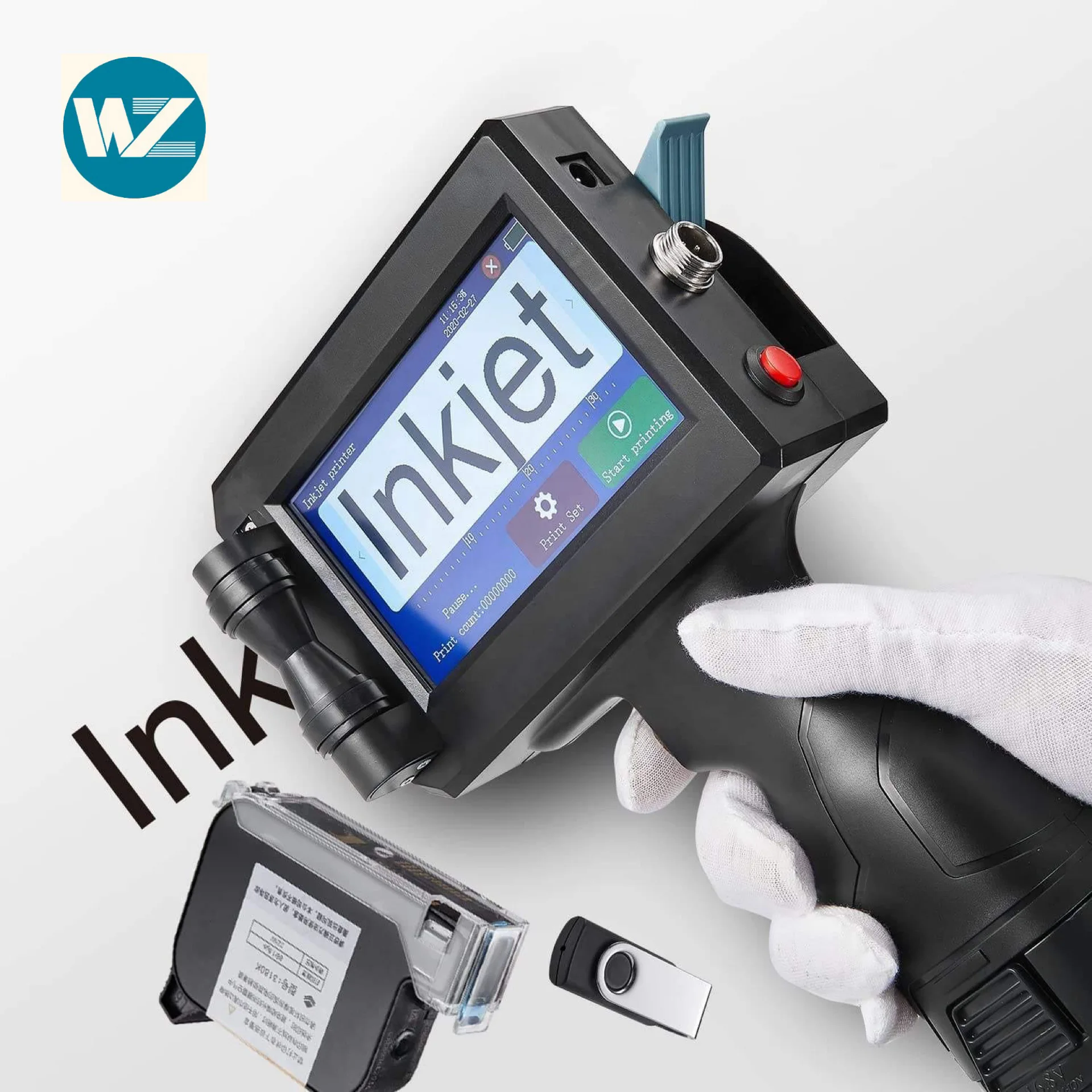 New Arrivals Waterproof Eco Solvent Batch Tij Portable Inkjet Printer Handheld With Cartridge