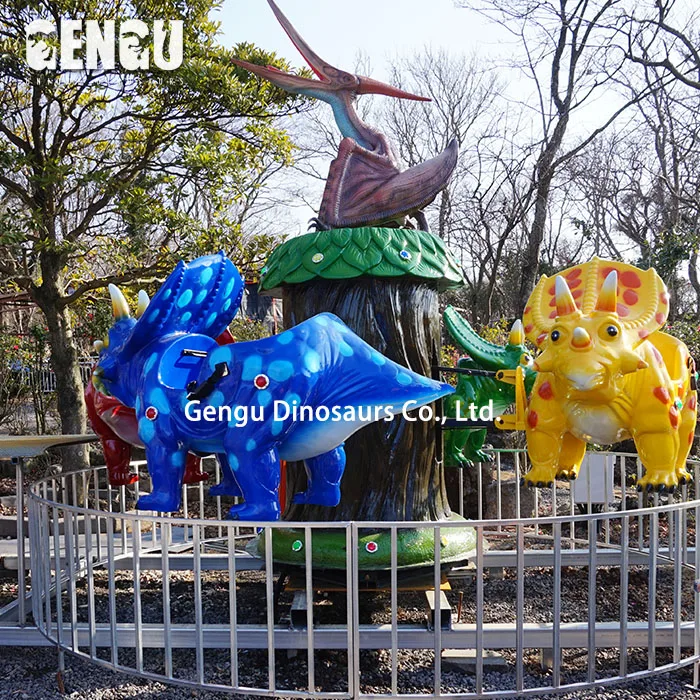 Dinosaur Themed Amusement Ride Carousel