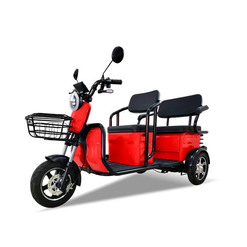 For leisure electric bike with basket for old people electric tricycle adult city fat tire electric trike