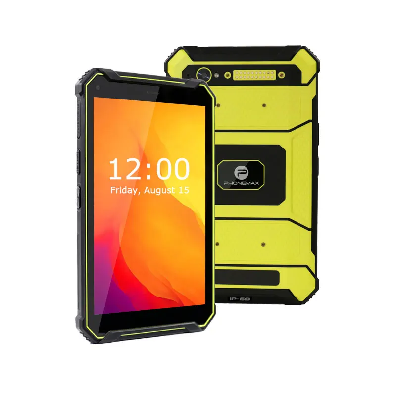 Phonemax 8 inch android 10 rfid handheld reader rugged tablet IP68 waterproof 6+128 android tablet