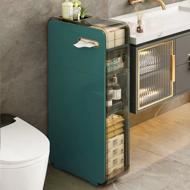 Jeko&Jeko 2, 3, 4 Tiers Plastic Drawer Slim Narrow Stylish Bathroom Floor Cabinet