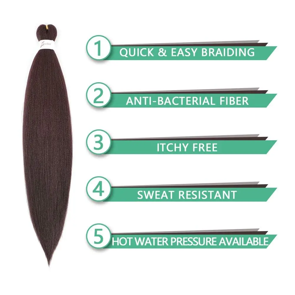 Предварительно растянутые плетеные волосы Yaki текстура EZ мягкие пушистые 20 и 26 дюймов